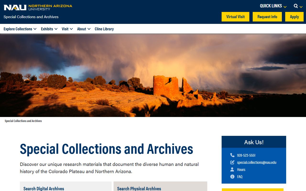 NAU Special Collections for Flagstaff obituary and historical research